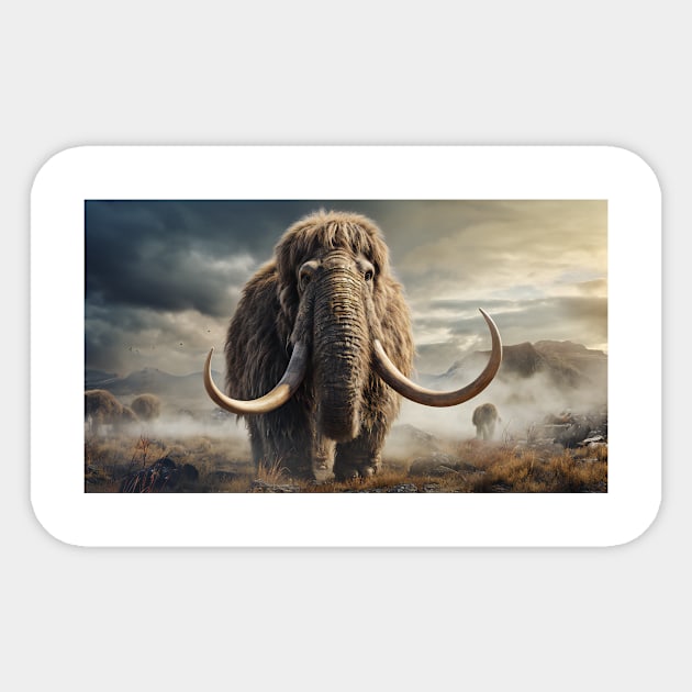 Giant Mammoth Illustration Sticker by Chris Castler